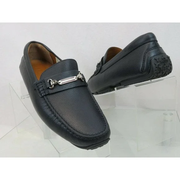 Bally | Shoes | Bally Pitaval Blue Grained Leather Web Plate  display picture 2